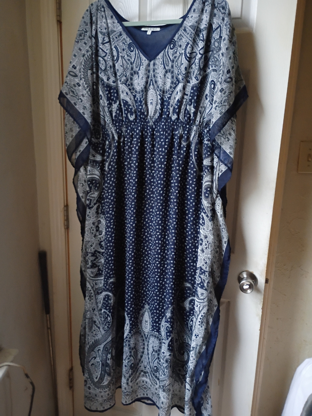 Speed Control Navy and White Kaftan, 2x